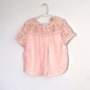 Pink laced blouse